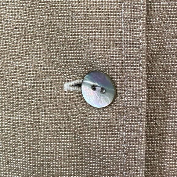 Chico's Design Linen Fringe Bottom Jacket Size 3 - Picture 6 of 7